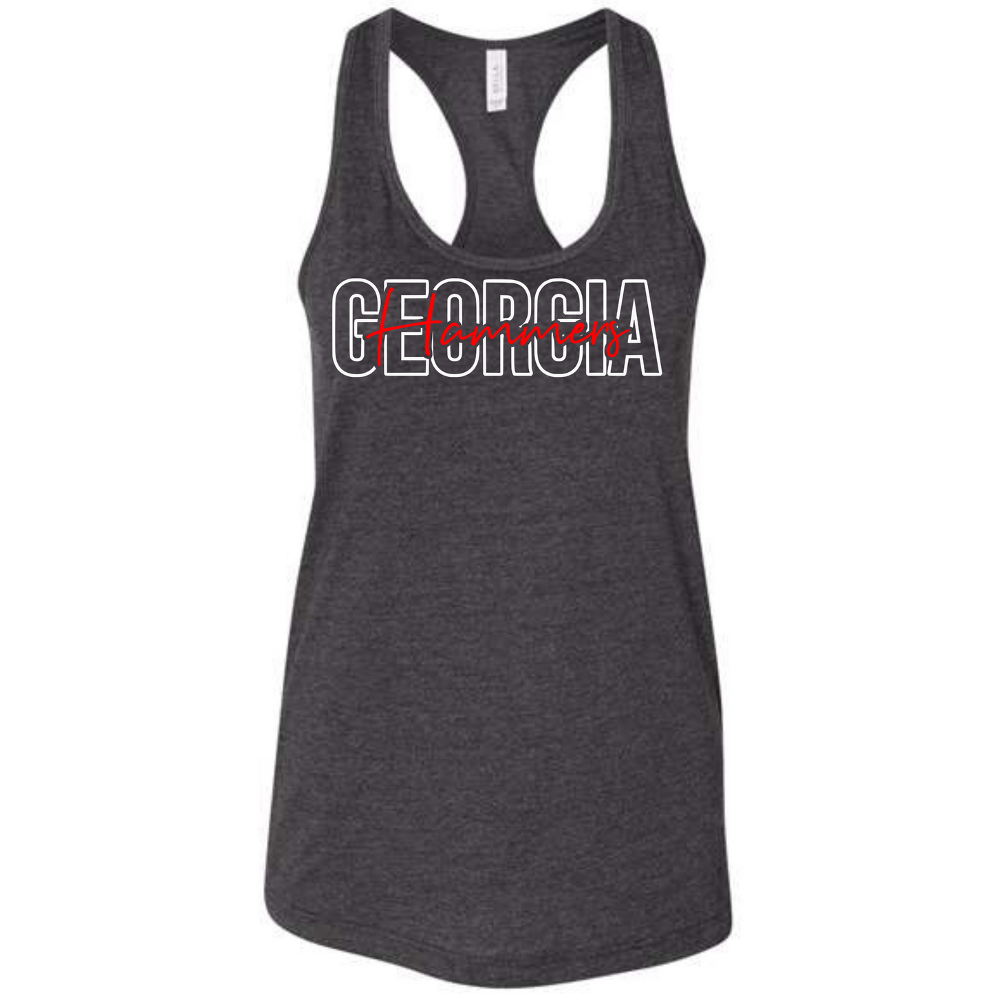 Bella Canvas Tank Top with Georgia Hammers Outline Design