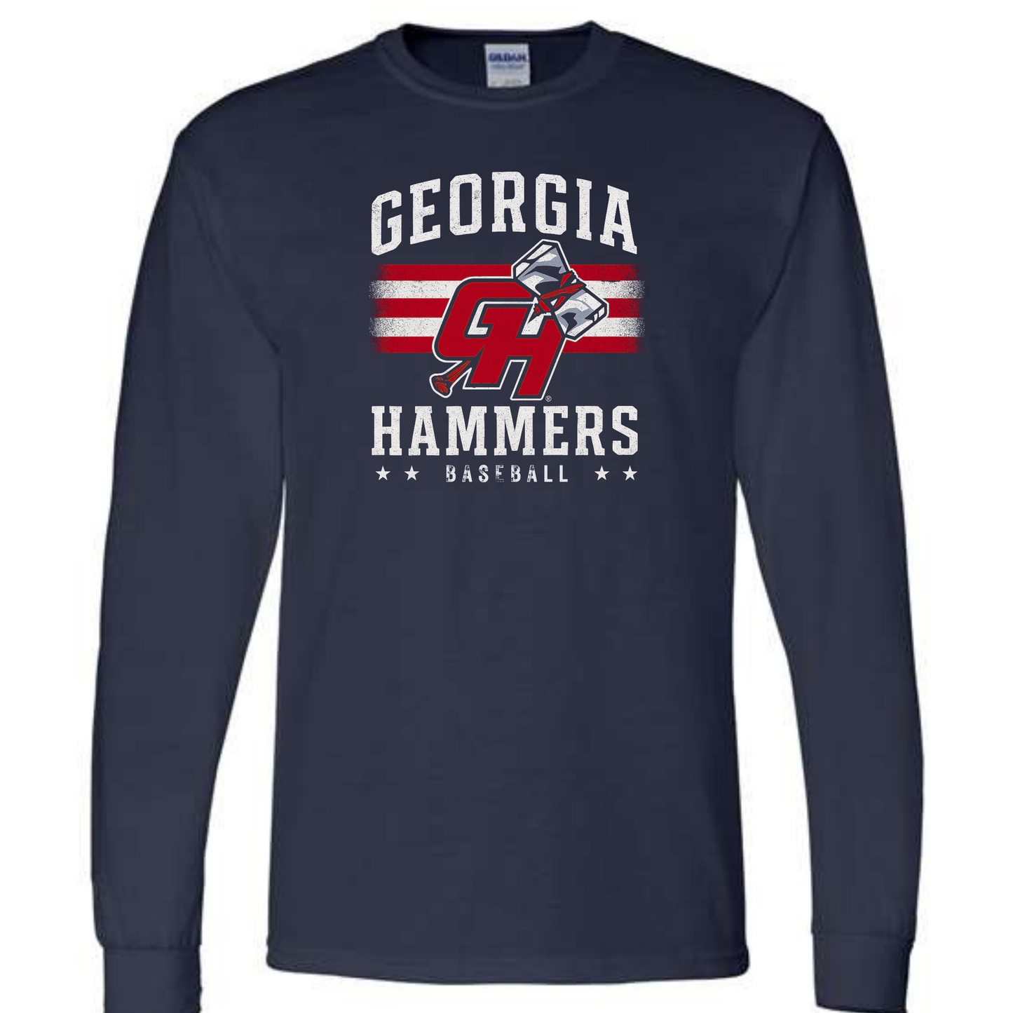 Gildan Long Sleeve Georgia Hammers Cotton Blend Shirt