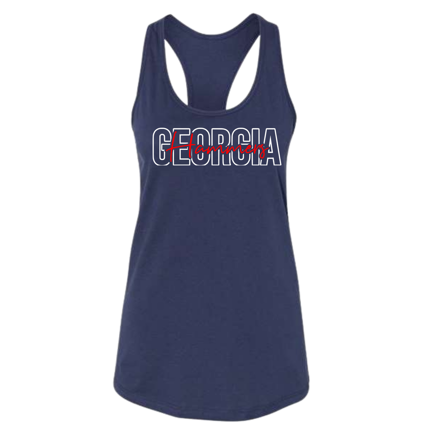 Bella Canvas Tank Top with Georgia Hammers Outline Design