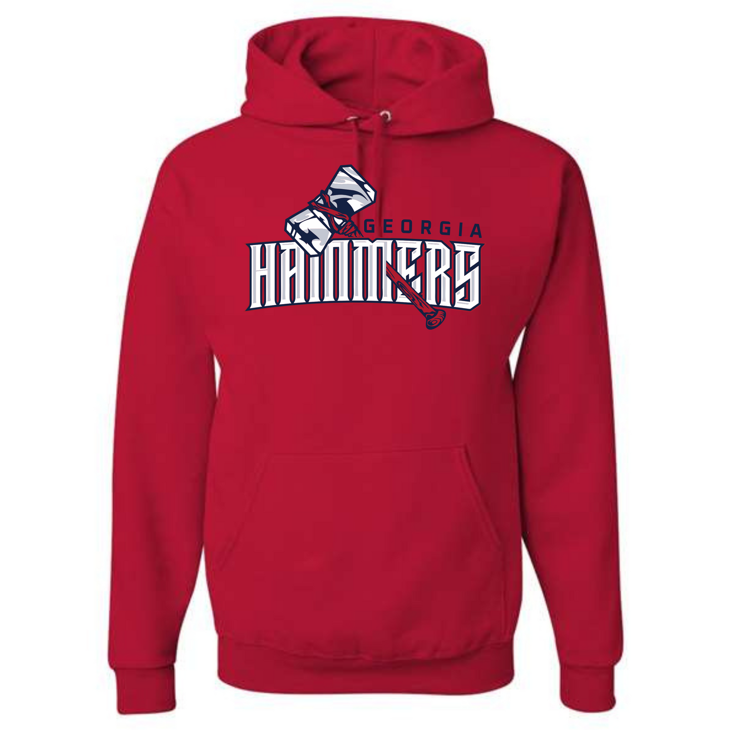 Georgia Hammers Arch Design Hoodie in Cotton Blend or DriFit
