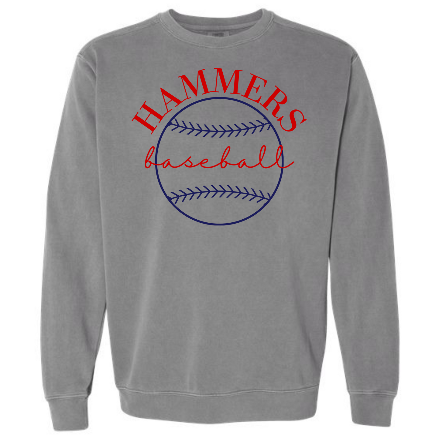 Rounded Hammers Baseball Crewneck Sweatshirt or Hoodie