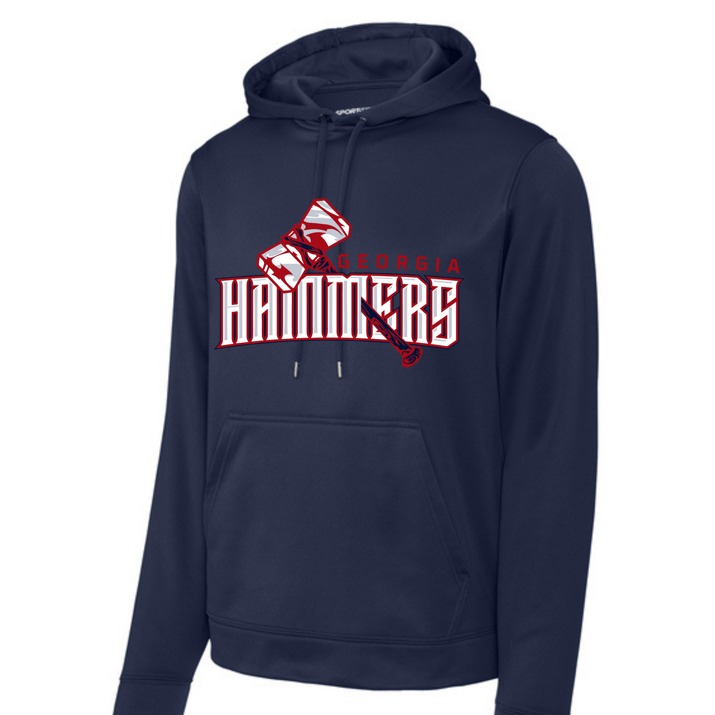 Georgia Hammers Arch Design Hoodie in Cotton Blend or DriFit