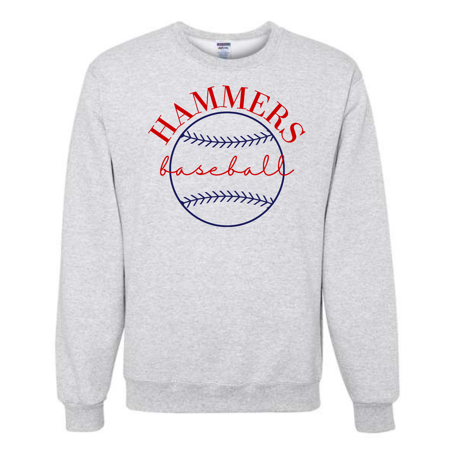 Rounded Hammers Baseball Crewneck Sweatshirt or Hoodie