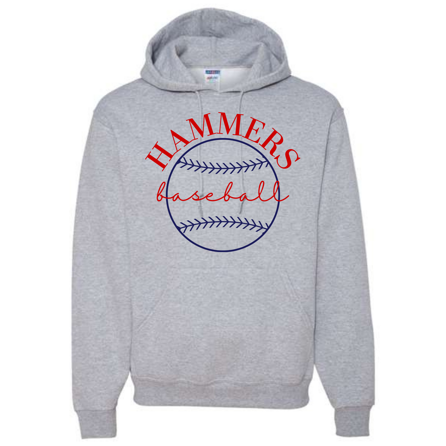 Rounded Hammers Baseball Crewneck Sweatshirt or Hoodie