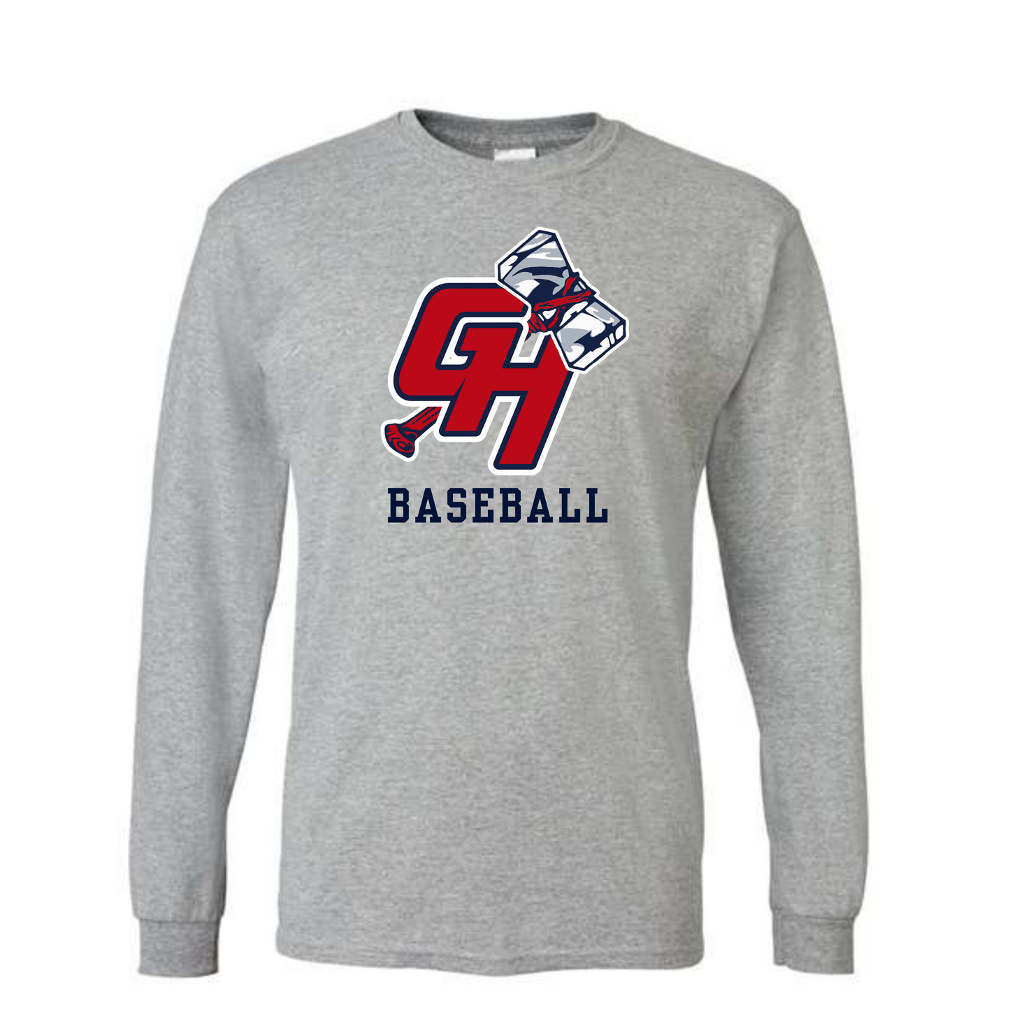 Gildan Long Sleeve Cotton Blend GH Baseball Shirt
