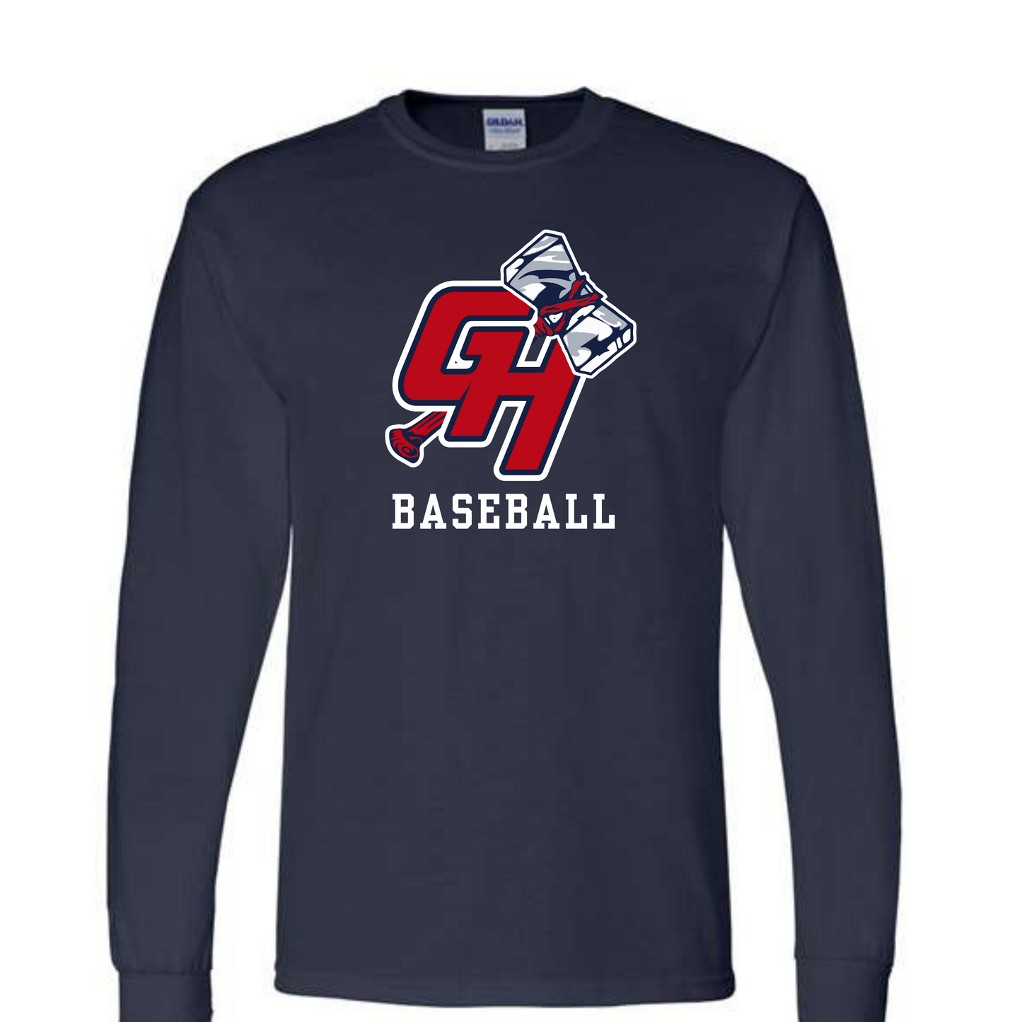 Gildan Long Sleeve Cotton Blend GH Baseball Shirt