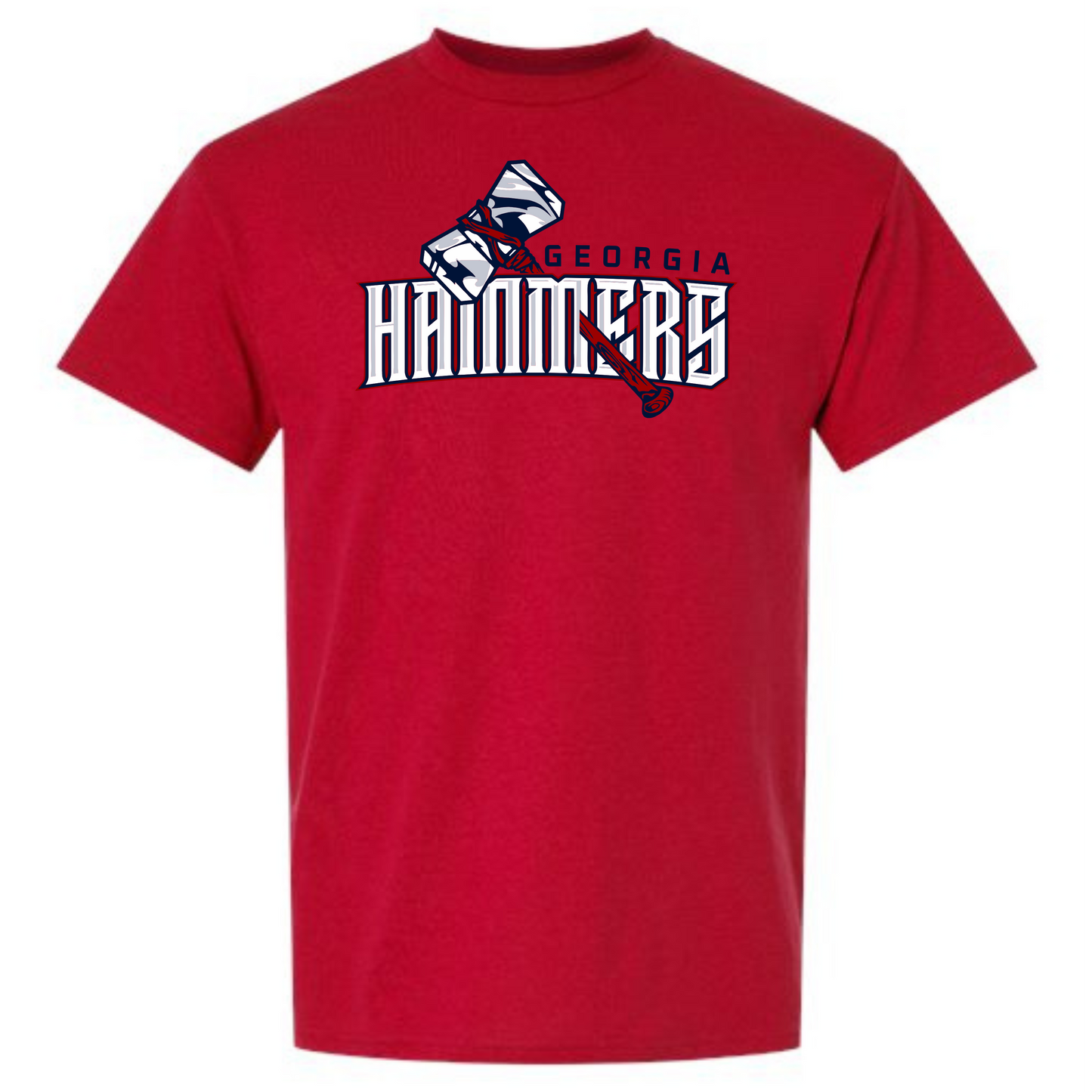 Georgia Hammers Arch Design on Short Sleeve Shirt (Cotton or Performance)