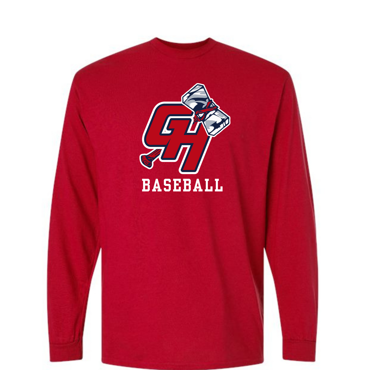 Gildan Long Sleeve Cotton Blend GH Baseball Shirt