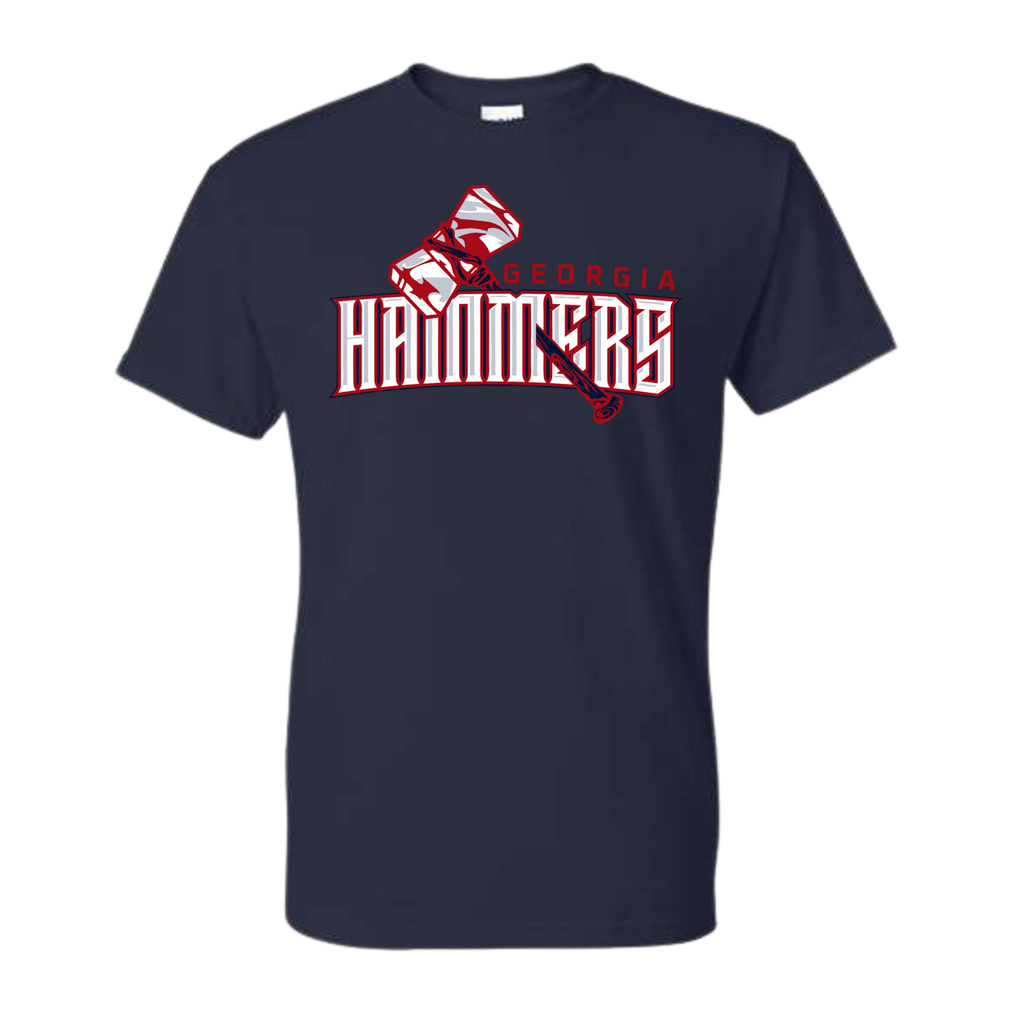 Georgia Hammers Arch Design on Short Sleeve Shirt (Cotton or Performance)