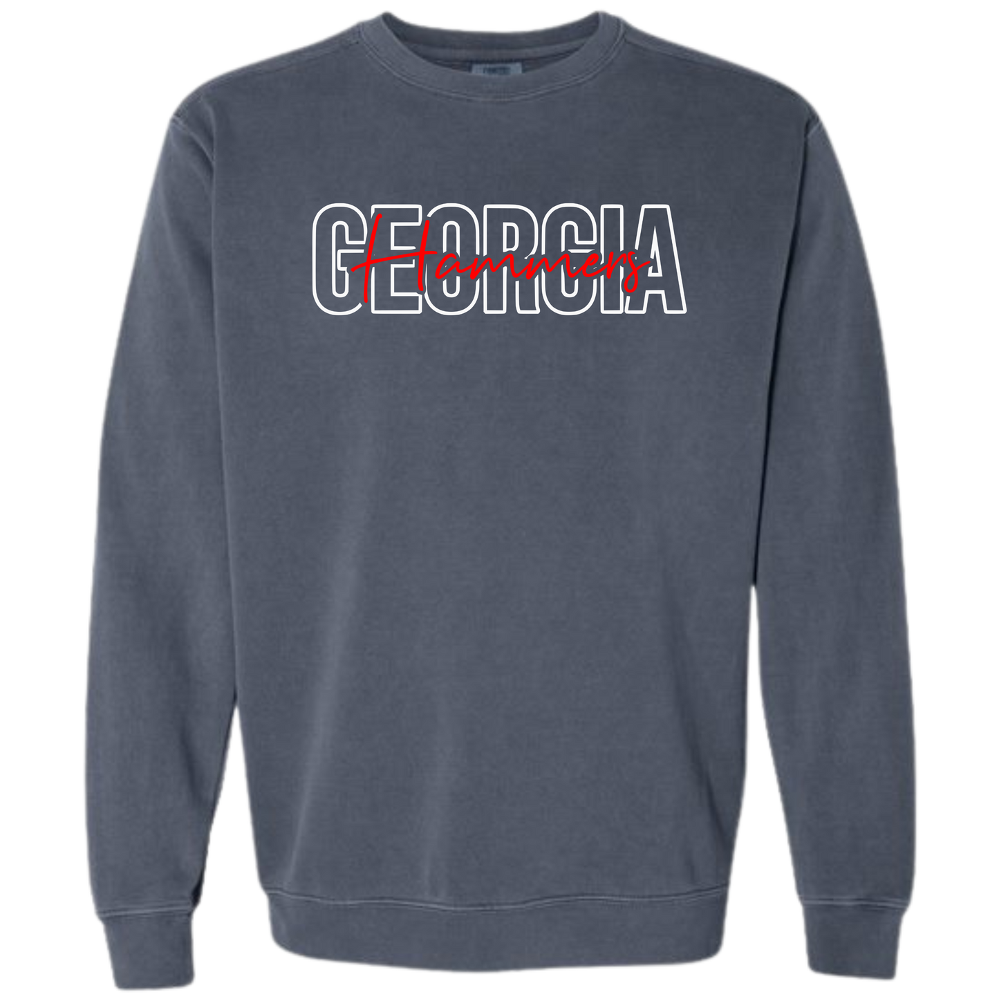 Georgia Outline Comfort Colors Crewneck Sweatshirt