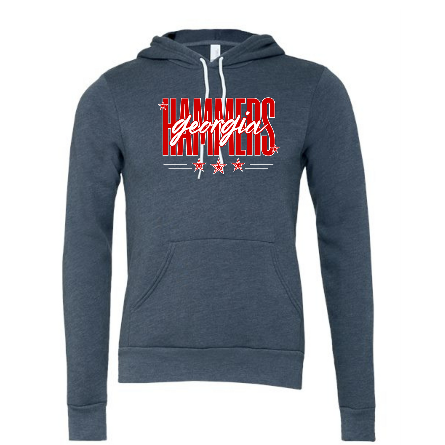 Bella Canvas Hoodie with Georgia Hammers star design