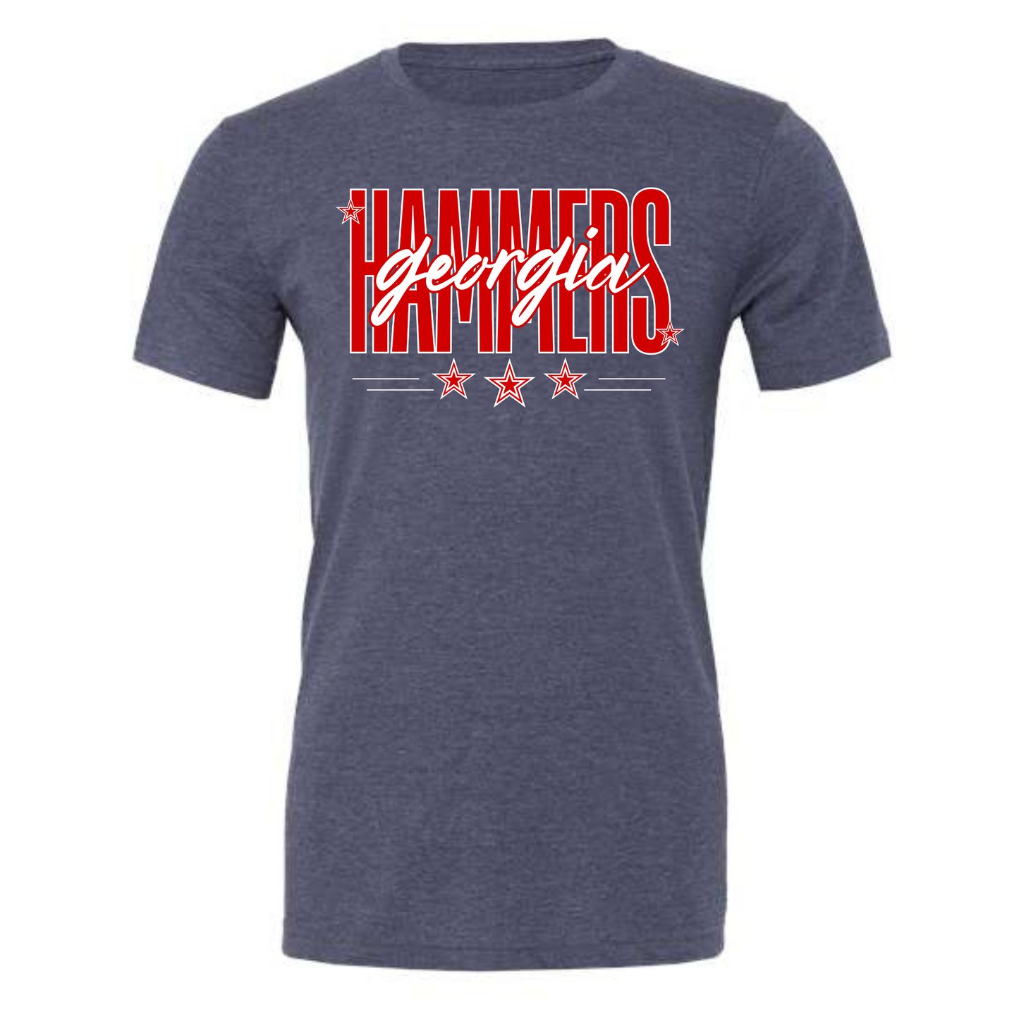 Bella Canvas Short Sleeve Shirt with Georgia Hammers star design
