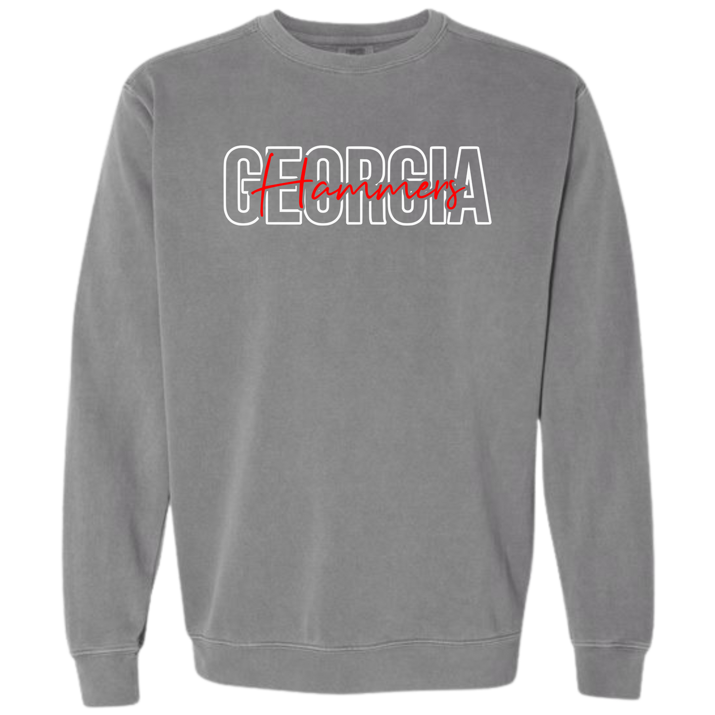 Georgia Outline Comfort Colors Crewneck Sweatshirt