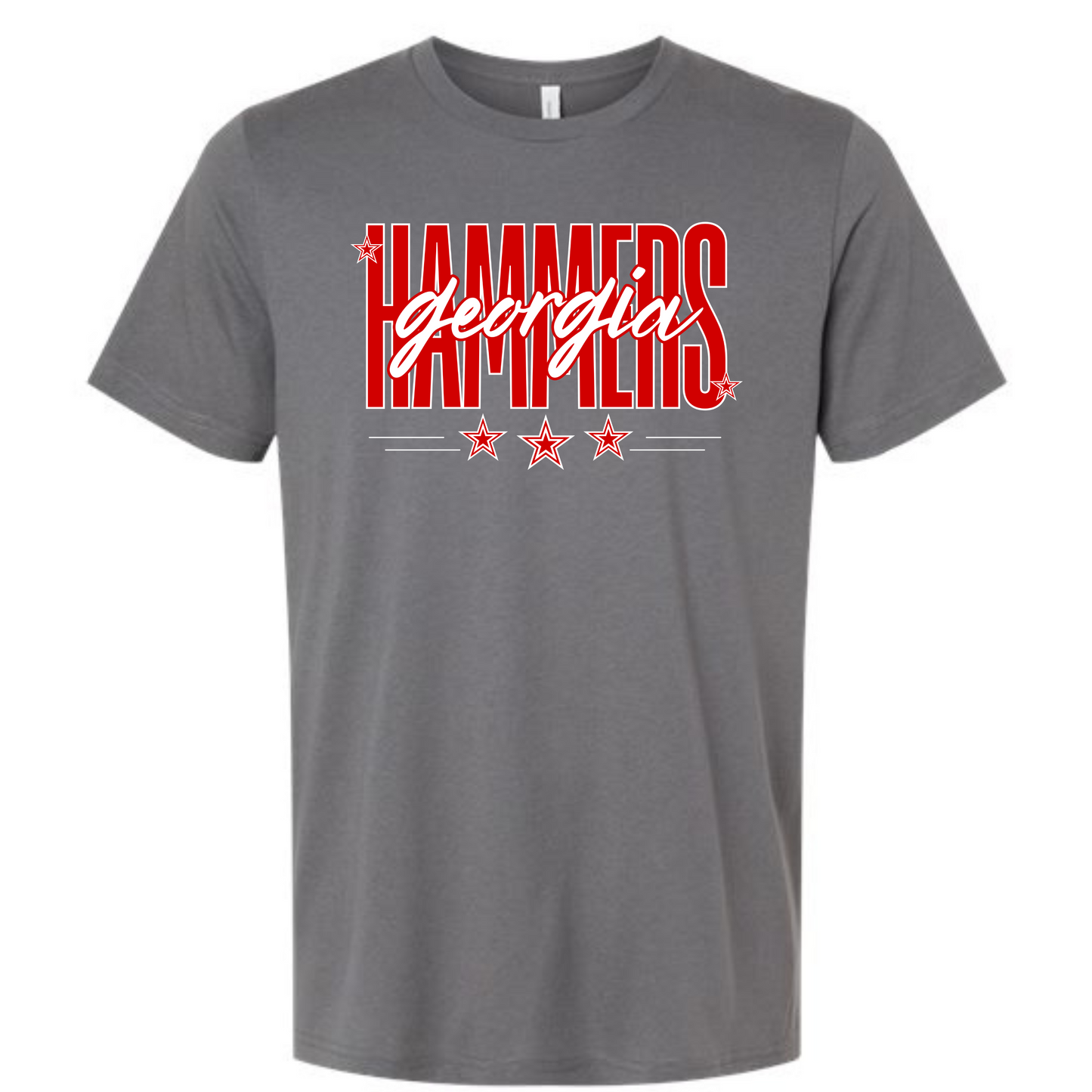 Bella Canvas Short Sleeve Shirt with Georgia Hammers star design