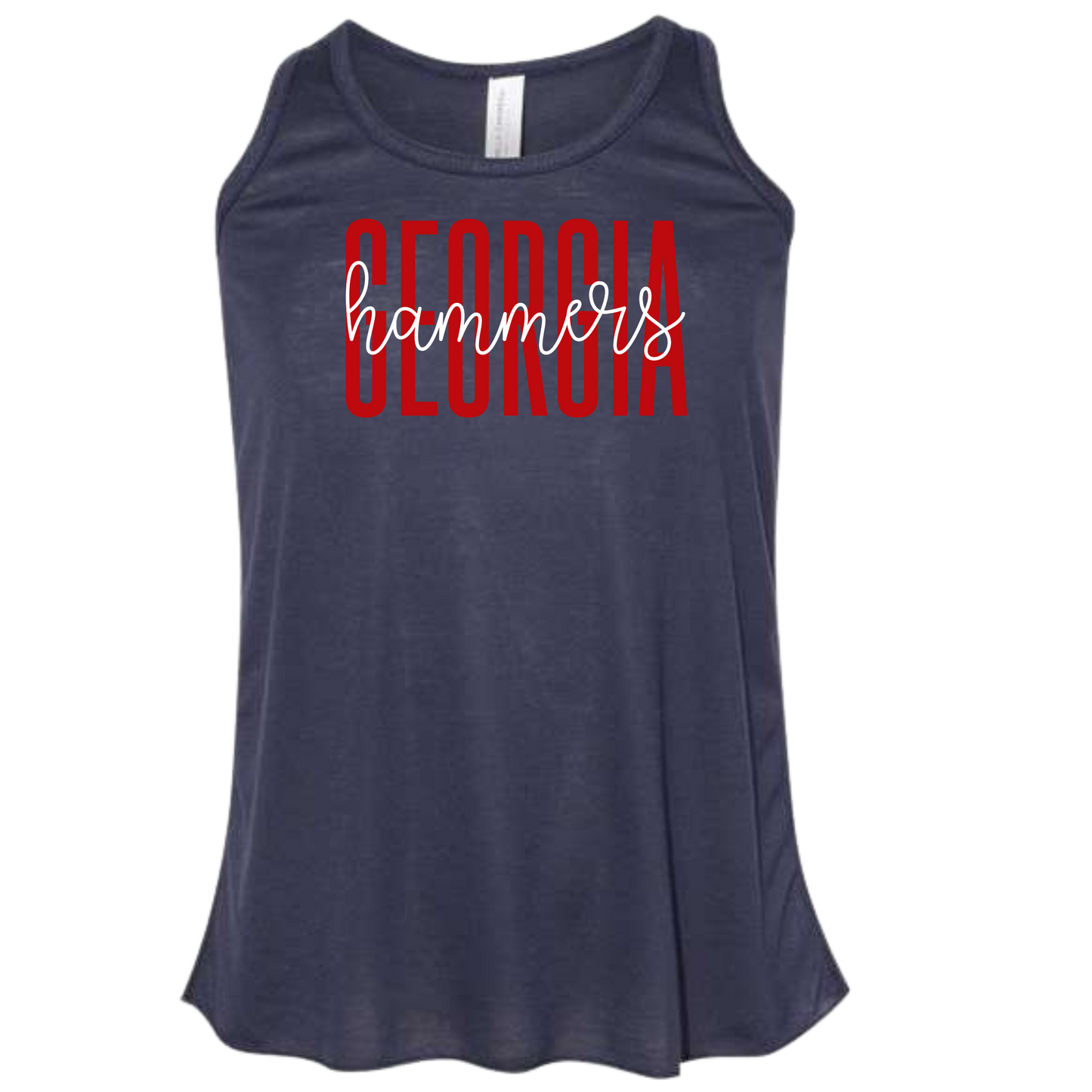 YOUTH Bella Canvas Racerback Flowy Tank with GH cursive design