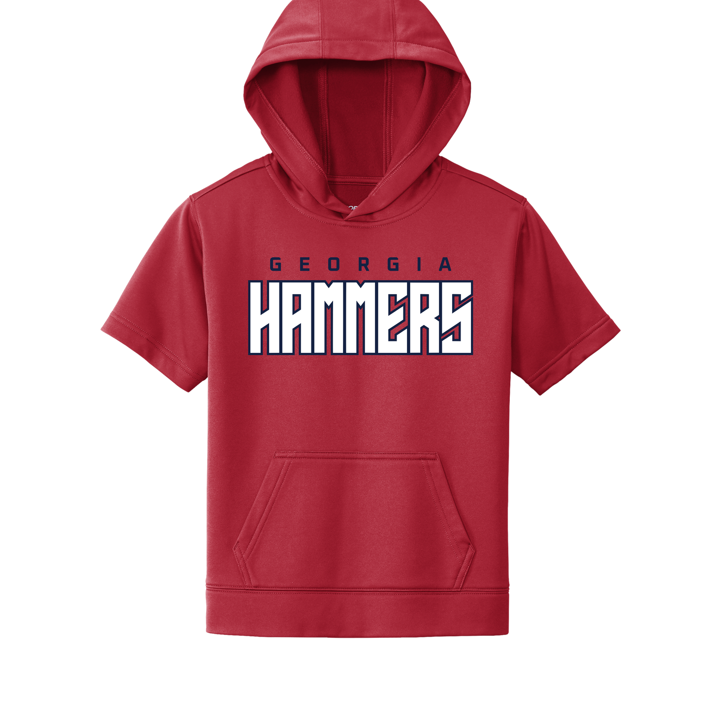 Georgia Hammers Block Outline Short Sleeve Hooded Pullover