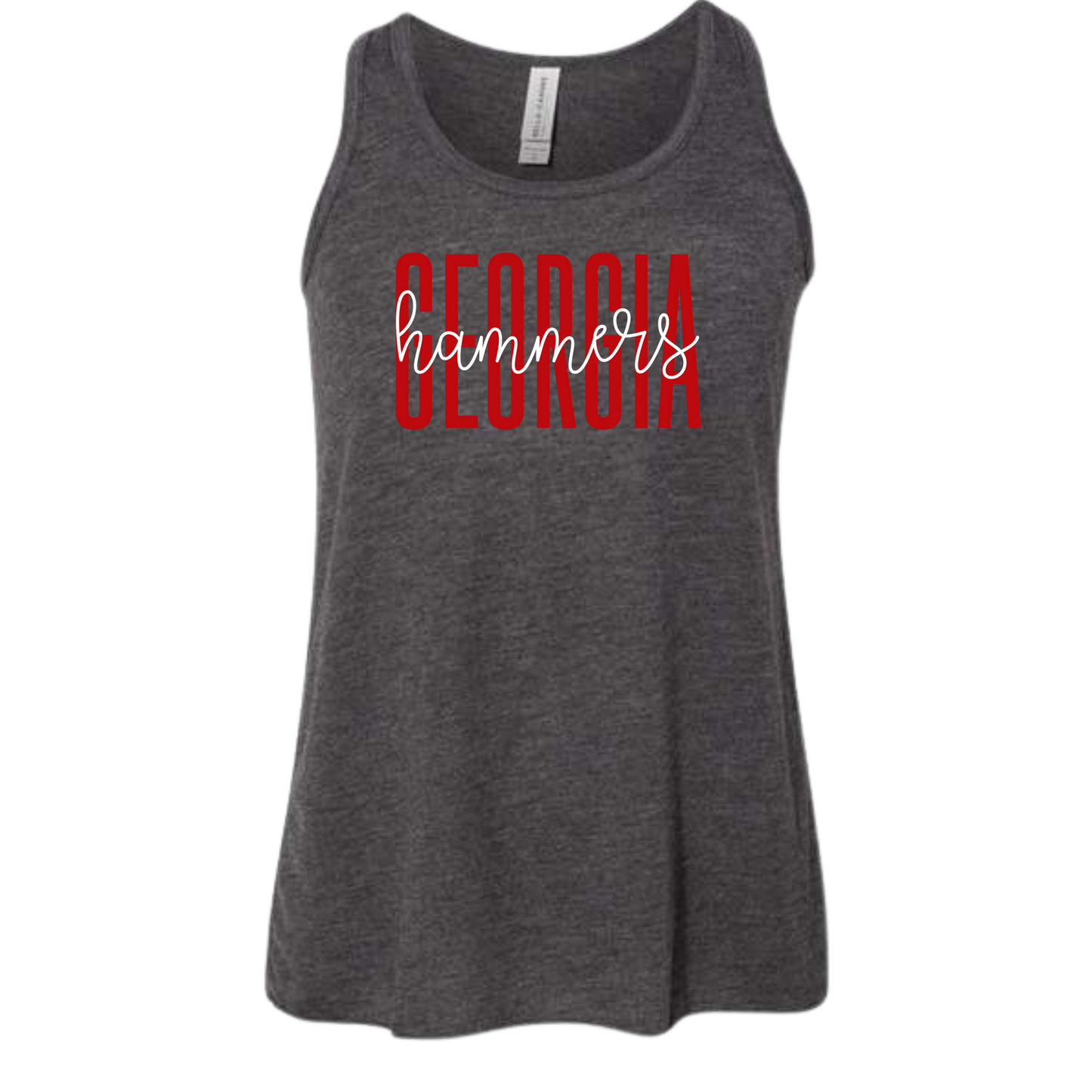 YOUTH Bella Canvas Racerback Flowy Tank with GH cursive design