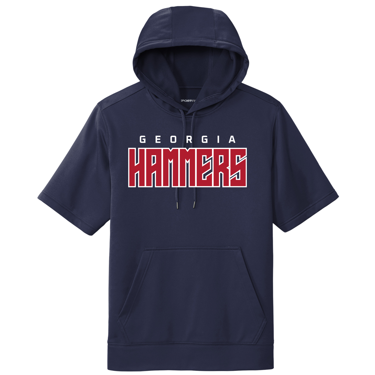 Georgia Hammers Block Outline Short Sleeve Hooded Pullover