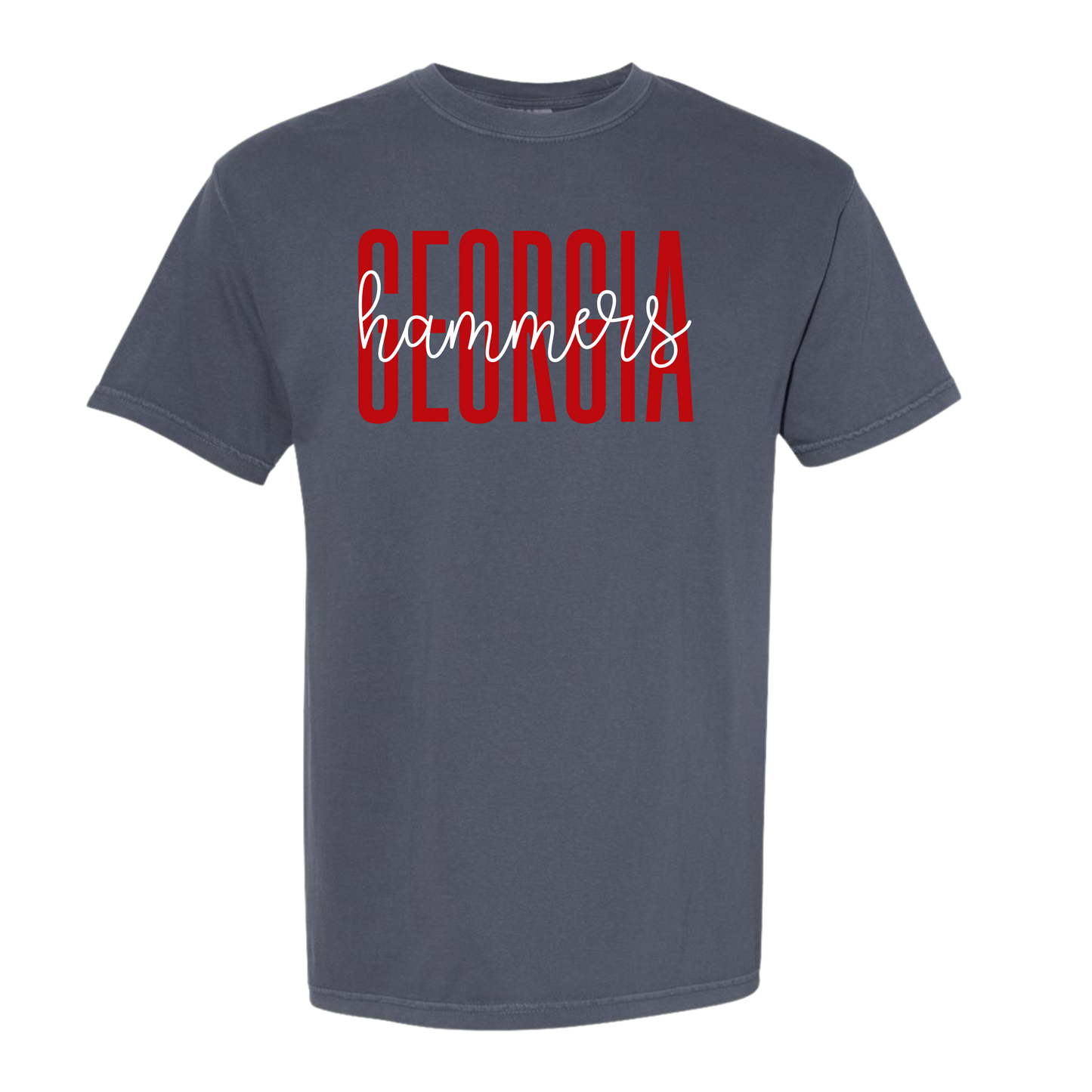 Comfort Colors Short Sleeve Shirt with Georgia Hammers cursive design