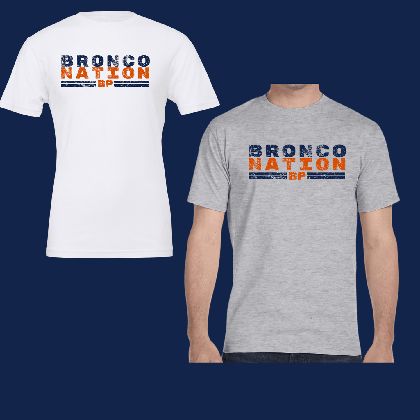 Bronco Nation Adult Short Sleeve Cotton Blend Shirt