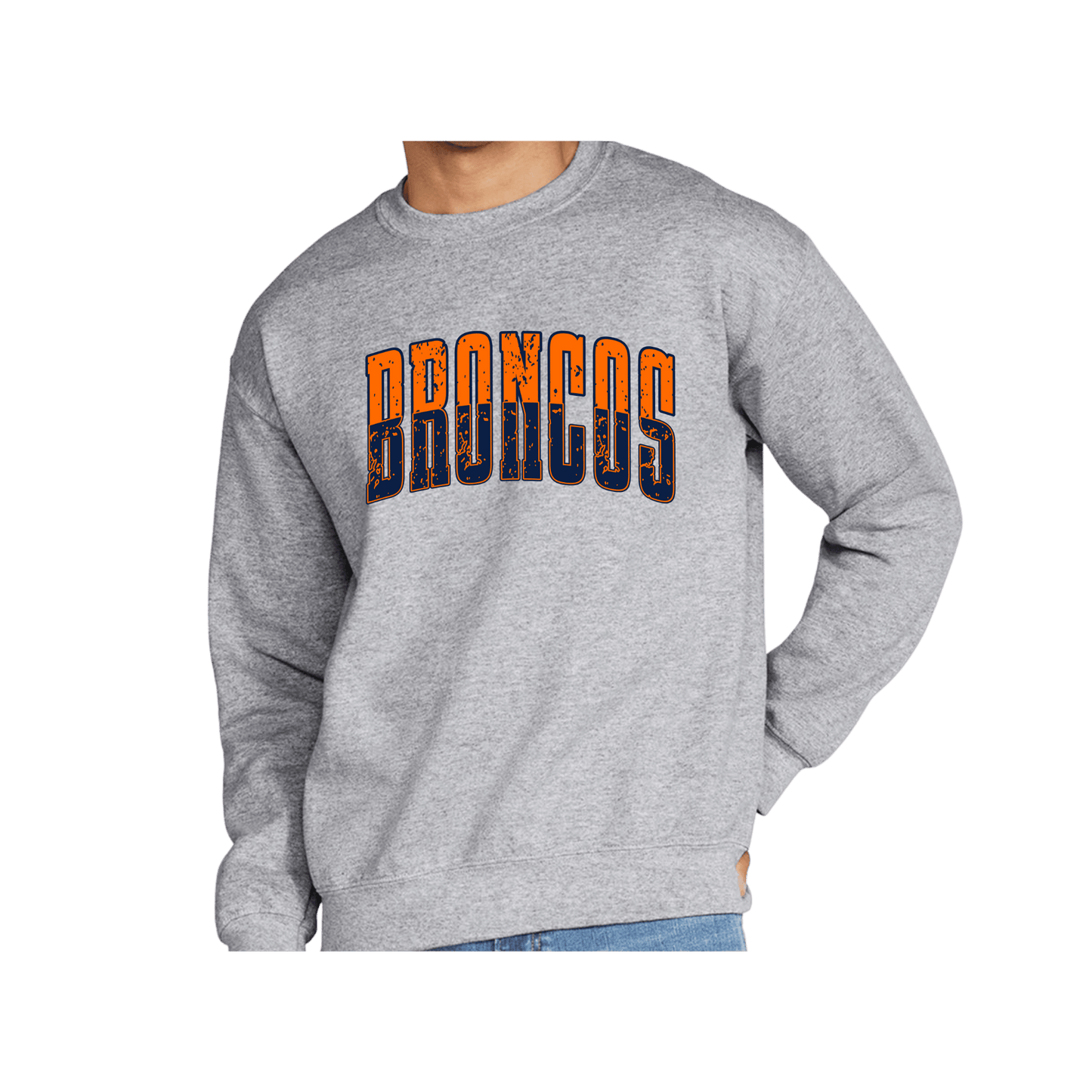 Block Bronco Crewneck Adult Sweatshirt