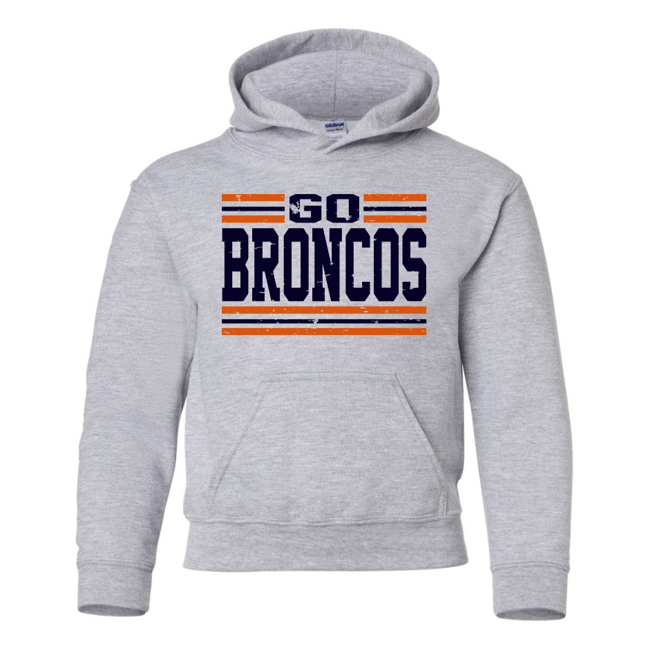 Go Broncos YOUTH Cotton Hoodie