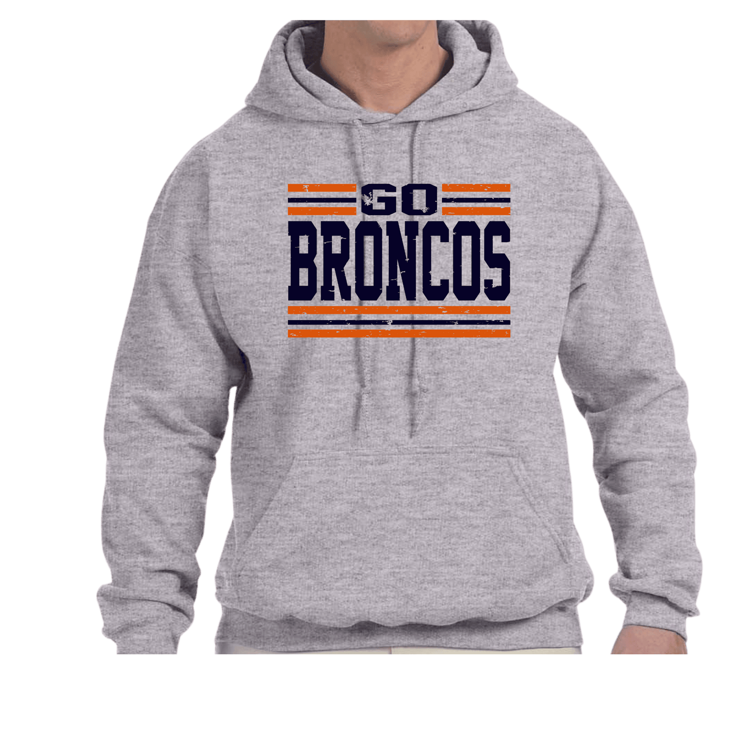 Go Broncos Adult Cotton Blend Hoodie