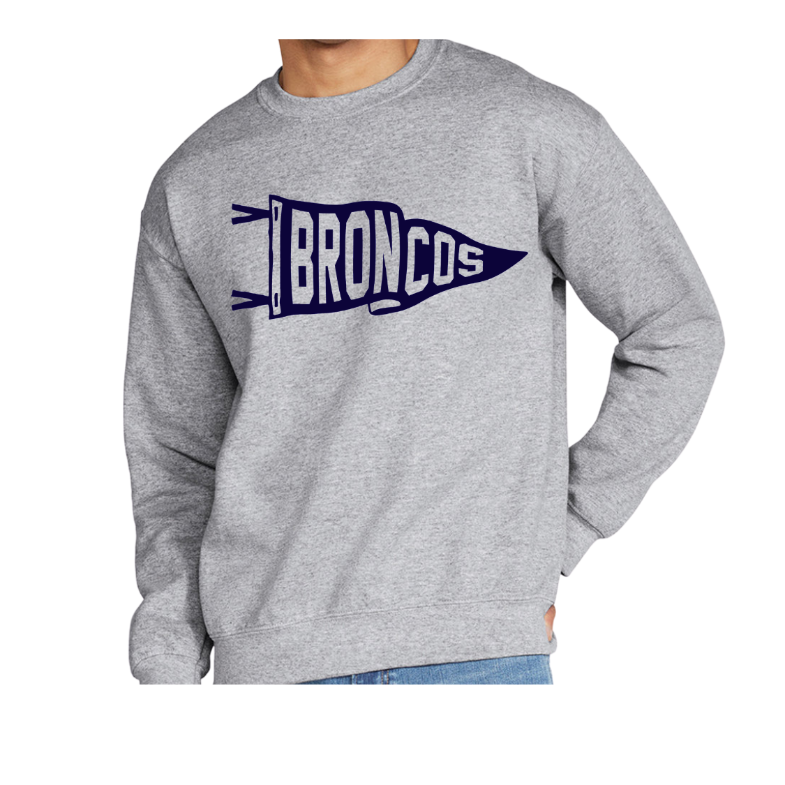 GO BRONCOS CREWNECK SWEATSHIRT