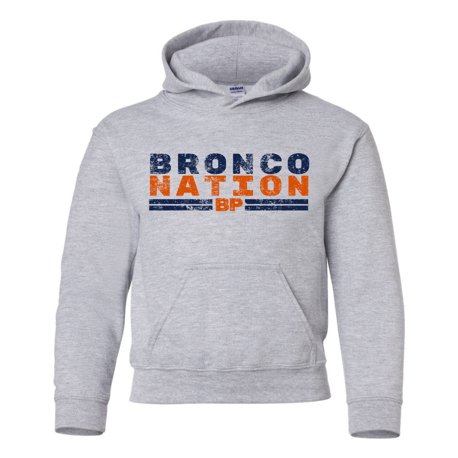 Bronco Nation YOUTH Cotton Blend Hoodie