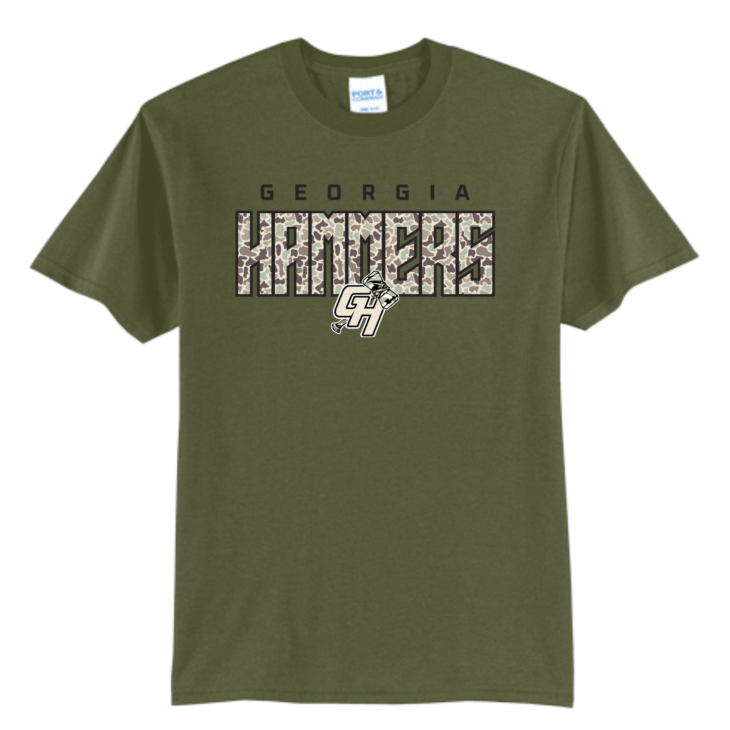 Cotton Blend Duck Camo Short Sleeve Shirt