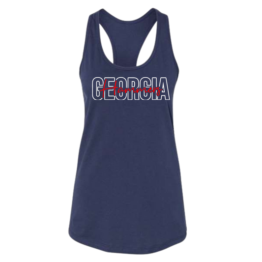 Bella Canvas Tank Top with Georgia Hammers Outline Design