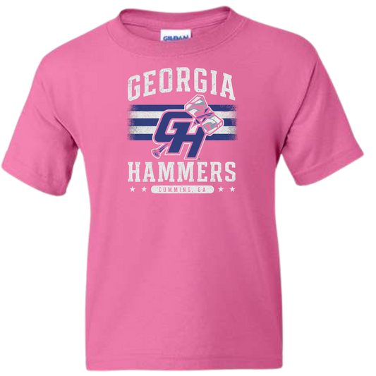 Youth Pink Cotton Blend Georgia Hammers Shirt