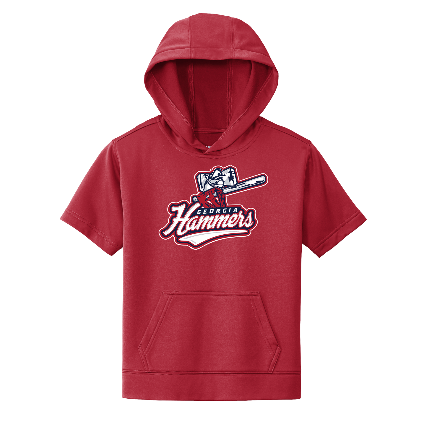 Georgia Hammers Mascot Short Sleeve Hooded Pullover