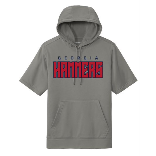 Georgia Hammers Block Outline Short Sleeve Hooded Pullover