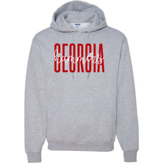 Jerseez Cotton Blend Hoodie with Georgia Hammers cursive design
