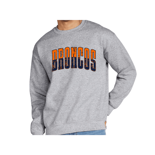 Block Bronco Crewneck Adult Sweatshirt