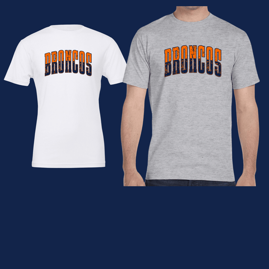 Gildan Adult Cotton Blend Block Bronco Shirt