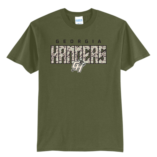 Cotton Blend Duck Camo Short Sleeve Shirt