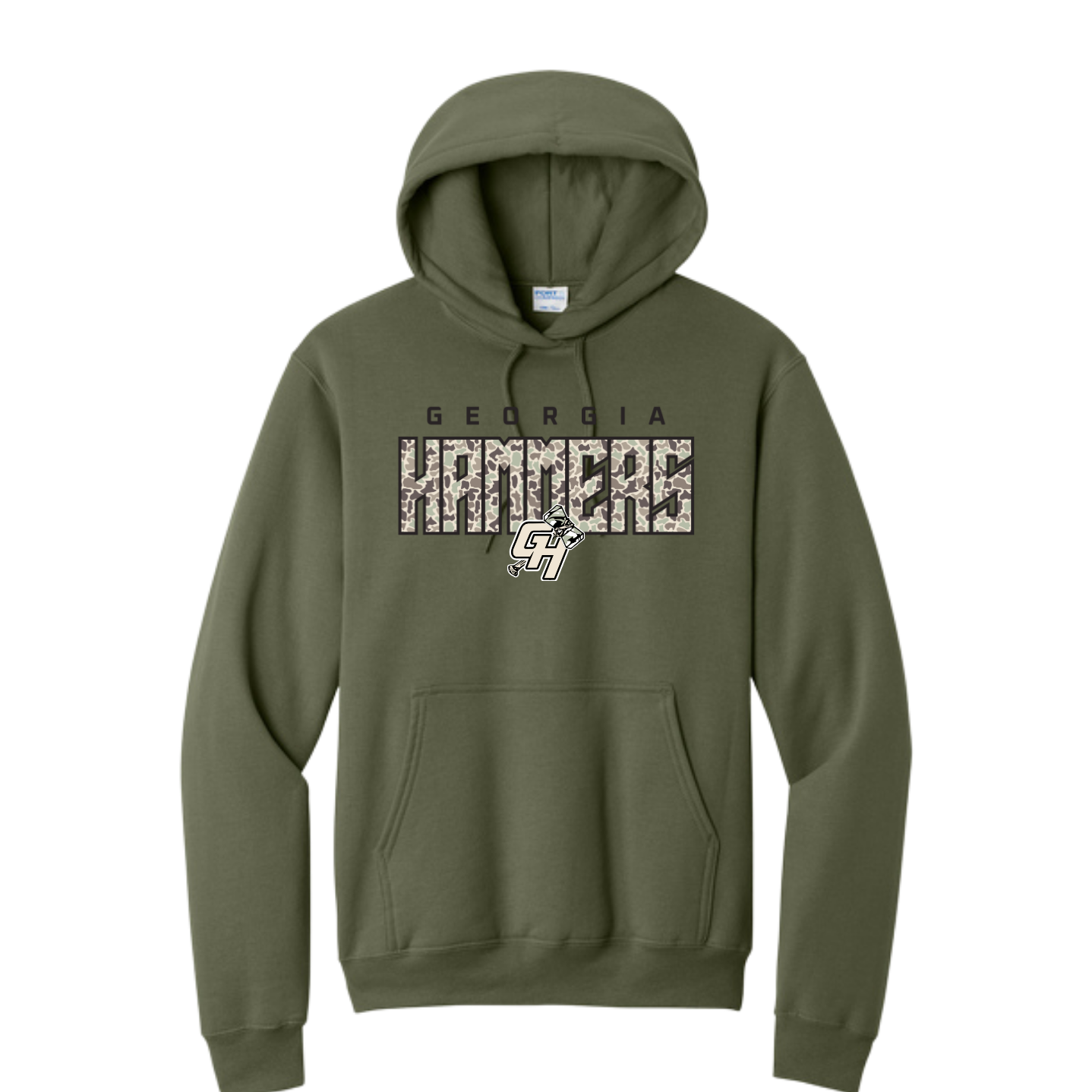 Georgia Hammers Duck Camo Olive Hoodie